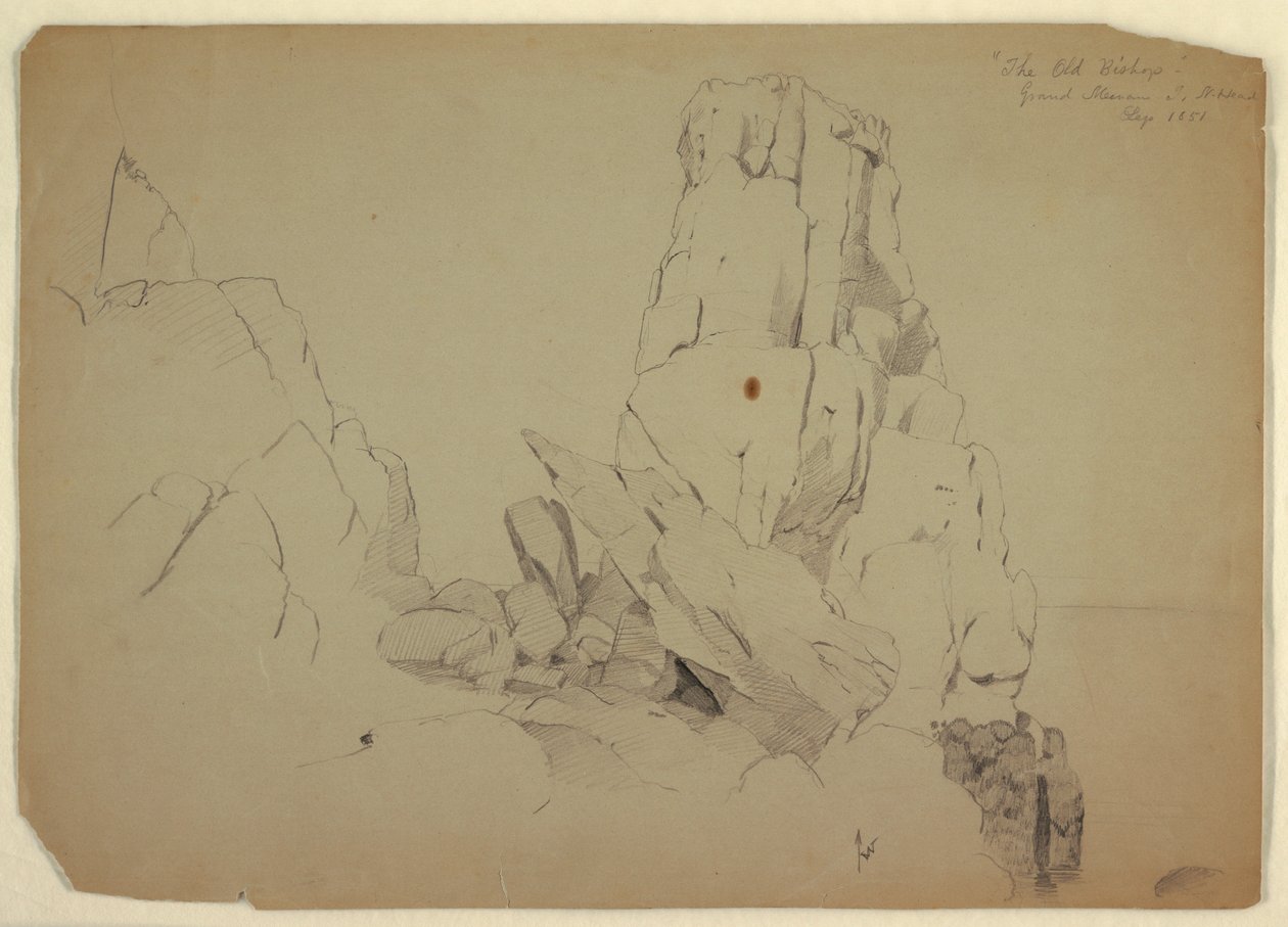 Zeichnung, Der alte Bischof, September 1851 von Frederic Edwin Church