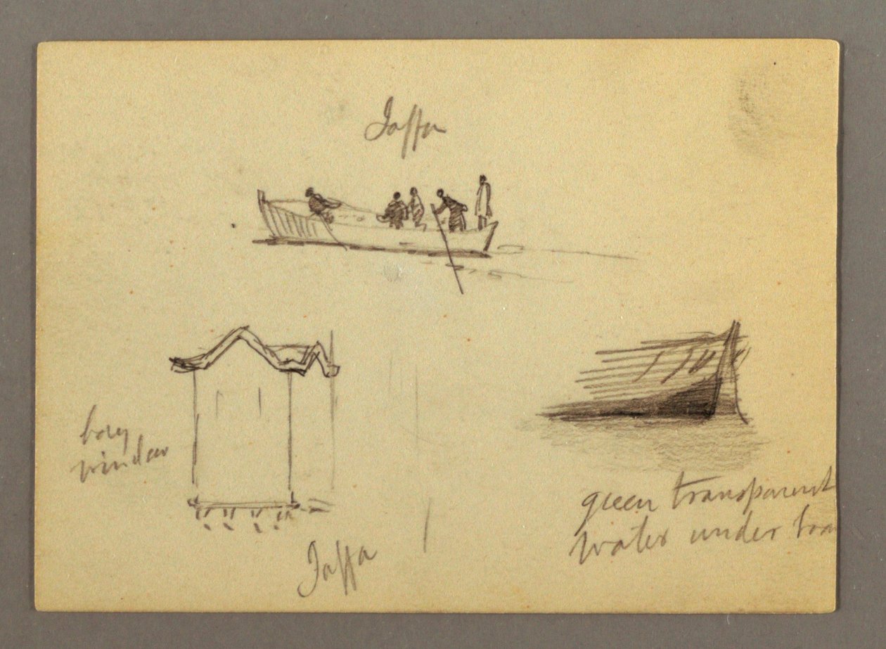 Zwölf Figurenskizzen, Joffa, Palästina, 1868 von Frederic Edwin Church
