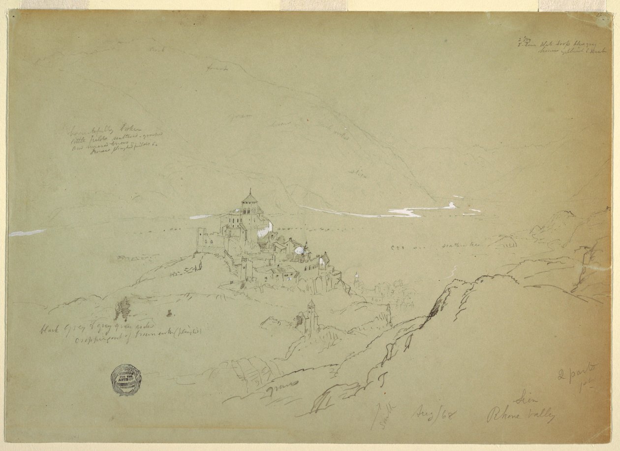 Ansicht von Sien im Rhonetal, August 1868 von Frederic Edwin Church
