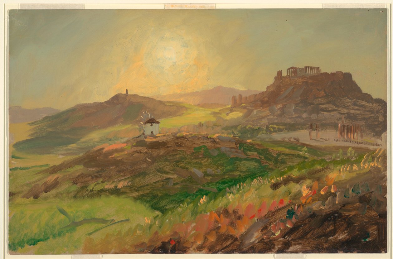 Ansicht der Akropolis, Athen, April 1869 von Frederic Edwin Church