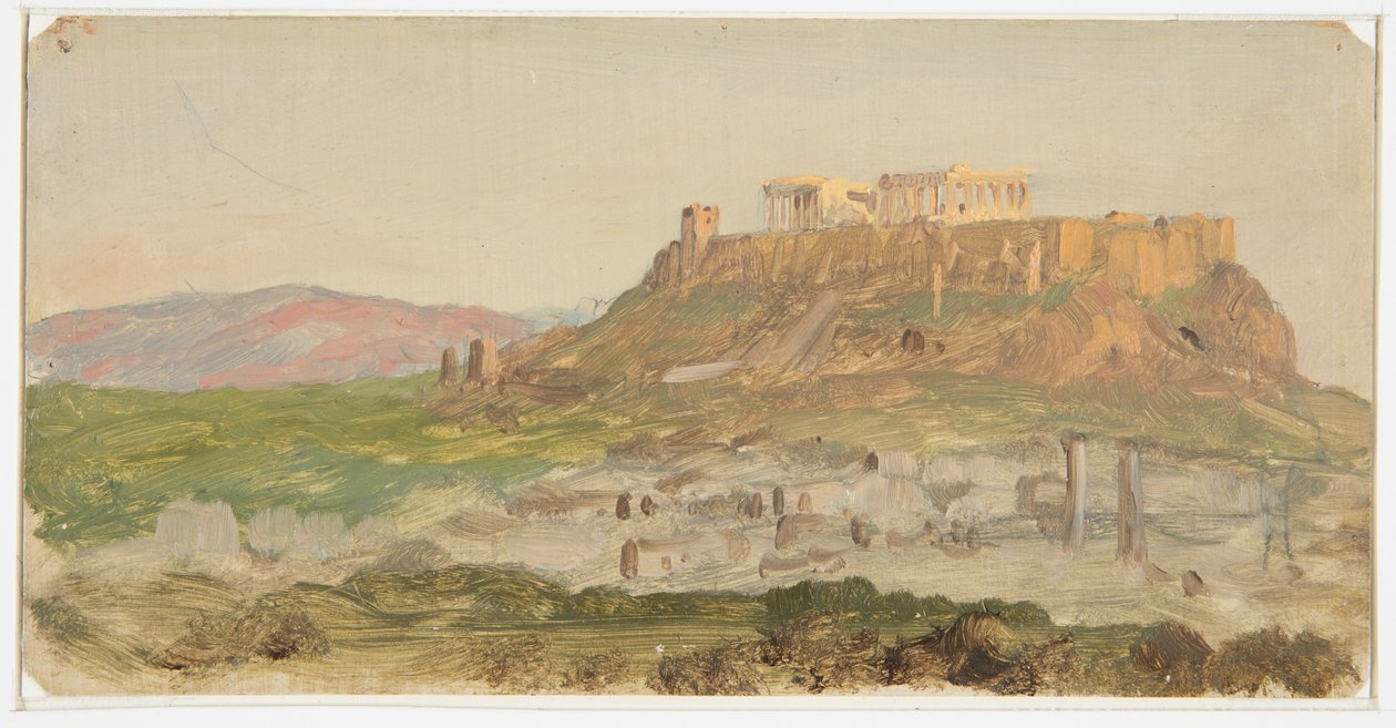 Ansicht der Akropolis von Süden, Athen, April 1869 von Frederic Edwin Church