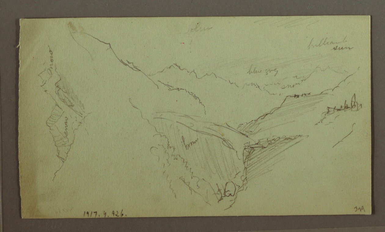 Dorf und steiles Bergtal (Alpen), 1868–69 von Frederic Edwin Church