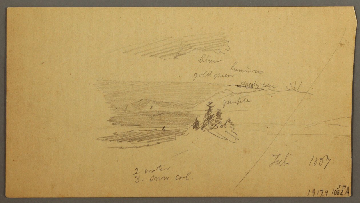 Bewaldeter Hügel, hügeliges Tal, Sonne, Januar 1866 von Frederic Edwin Church