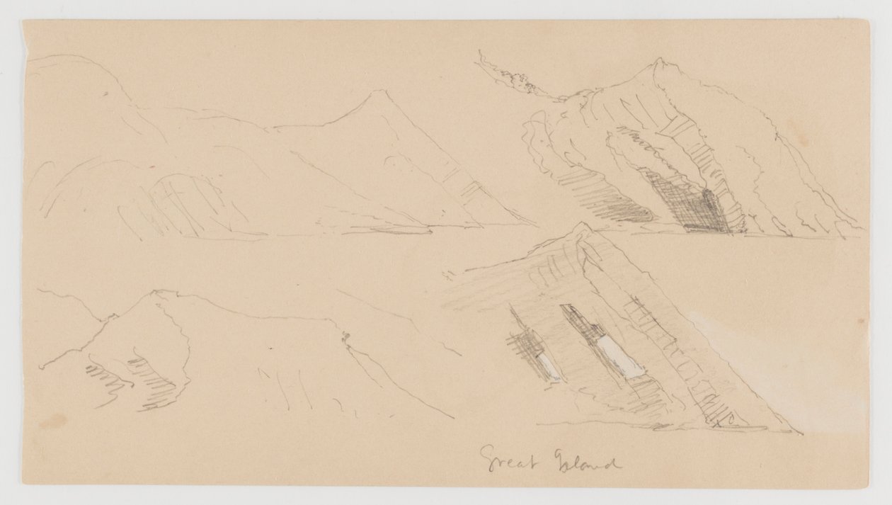 Great Island, Studie von Felsklippen von Frederic Edwin Church