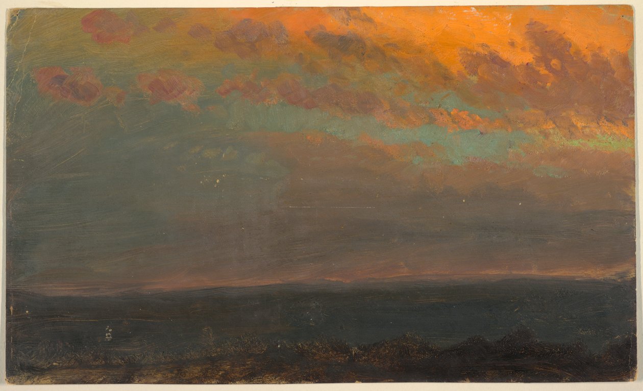 Hudson Valley bei Sonnenuntergang von Frederic Edwin Church