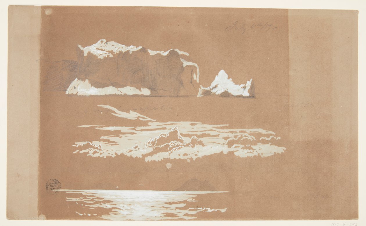 Eisberge in der Nähe von Cape St. John und Gull Island, Neufundland von Frederic Edwin Church