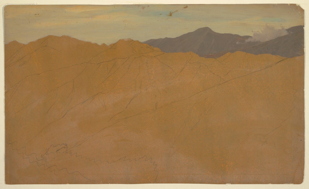 Palmen und Hausdächer, Ecuador von Frederic Edwin Church