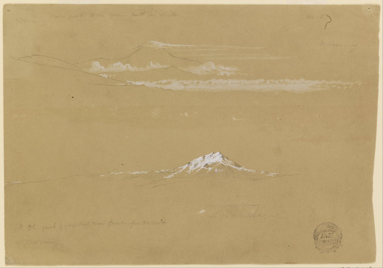 Sincholagua, Morgen, vom Tempel der Sonne, Quito von Frederic Edwin Church