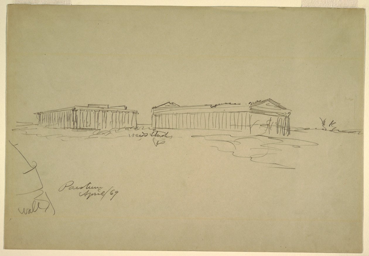 Skizzen, Paestum, Süditalien von Frederic Edwin Church