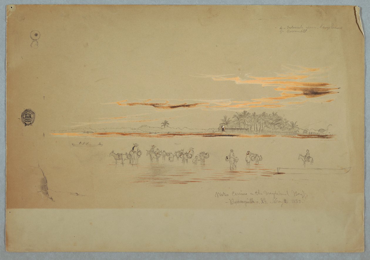 Wasserträger in der Magdalena-Bucht, Barranquilla, Republik Neugranada, heute Kolumbien von Frederic Edwin Church
