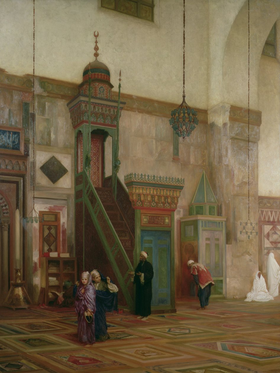 Detail des Inneren der Großen Moschee, Damaskus von Frederic Leighton