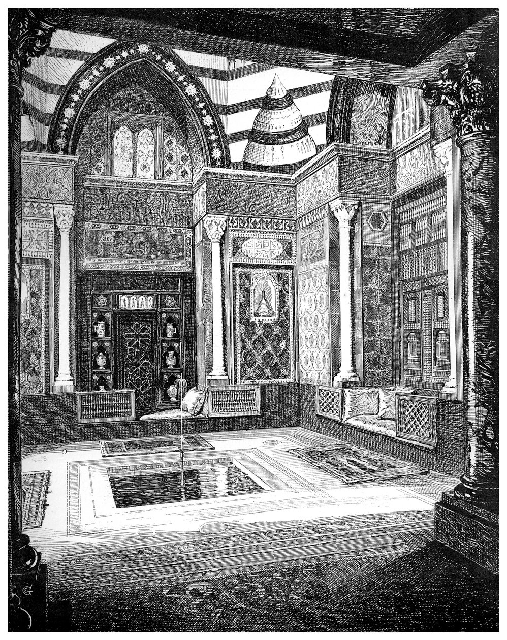 Die Arabische Halle, um 1880-1882 von Frederic Leighton