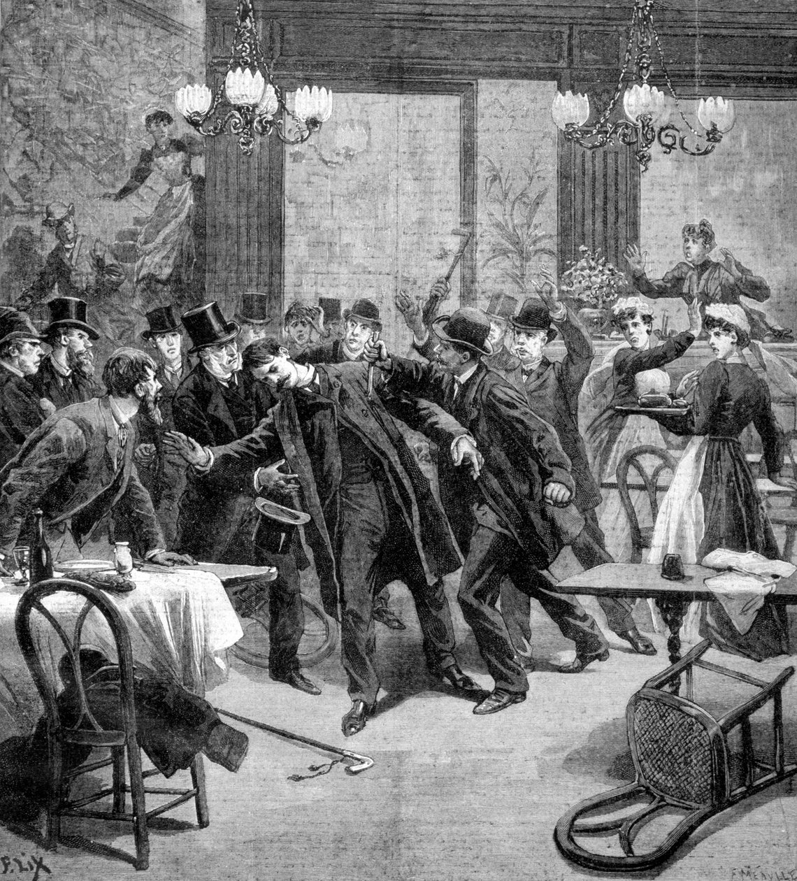 Angriff auf M. Georgewitch, Minister von Serbien in Paris 1893 von Frederic Lix