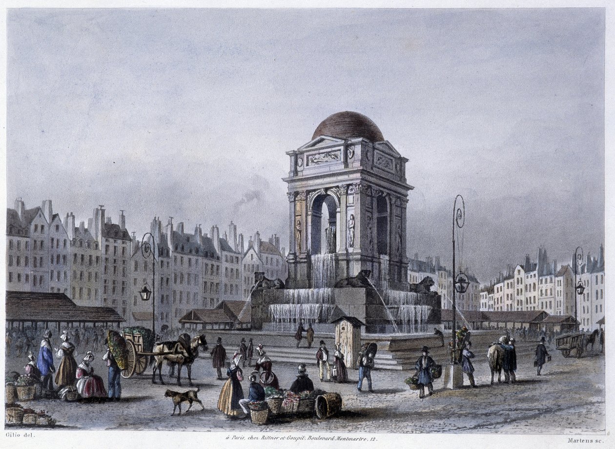 Fontaine des Innocents - in „Paris en 1832“ von Martens von Frederic Martens