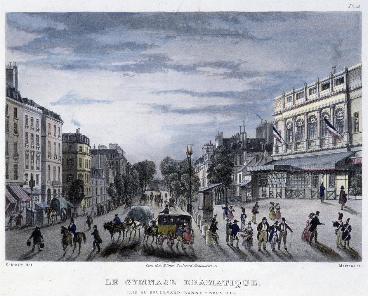 Le Gymnasium dramatique - in „Paris en 1832“ von Martens von Frederic Martens