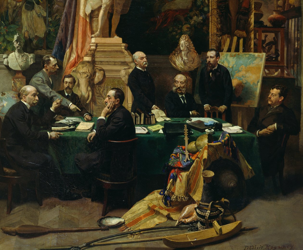 Jules Ferry (1832-1893) begrüßt Delegierte der Kolonien im November 1892 von Frederic Regamey