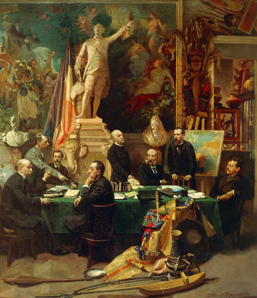 Jules Ferry empfängt die Delegierten der Kolonien im November 1892, Gemälde von Frederic Regamey von Frederic Regamey
