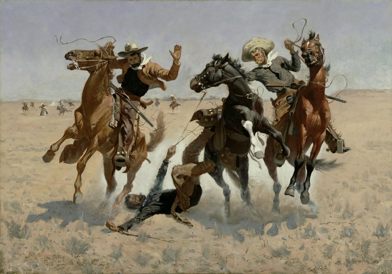 Einem Kameraden helfen (jenseits aller Chirurgie) 1889-90 von Frederic Remington