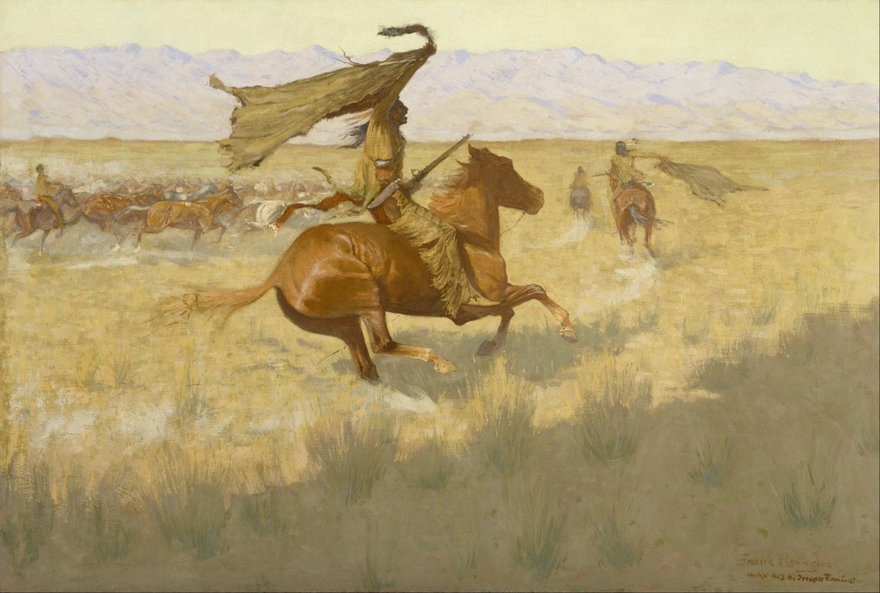 Eigentumswechsel (Die Stampede; Pferdediebe) von Frederic Remington