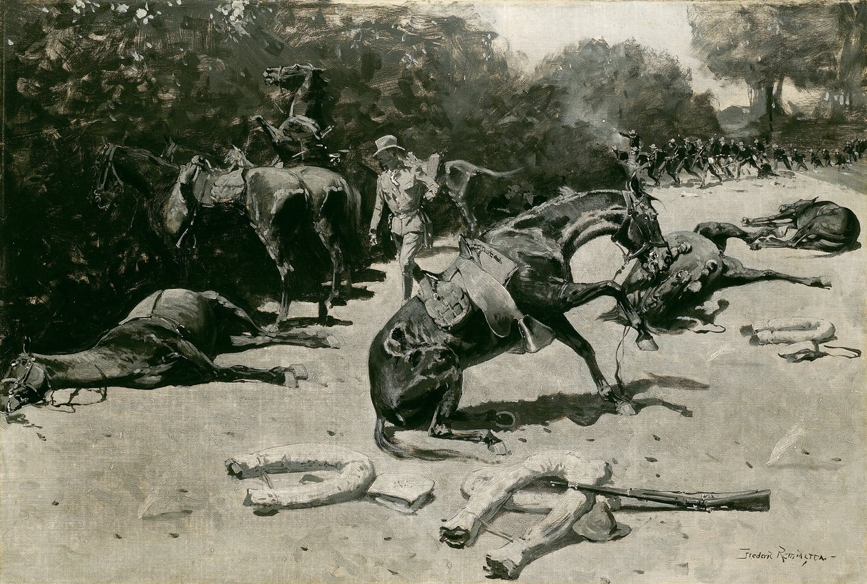 Wie die Pferde für ihr Land in Santiago starben, 1899 von Frederic Remington