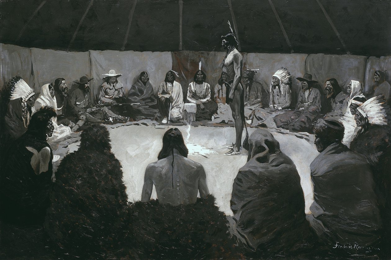 Ich werde dem Weißen Mann sagen, ca. 1900 von Frederic Remington