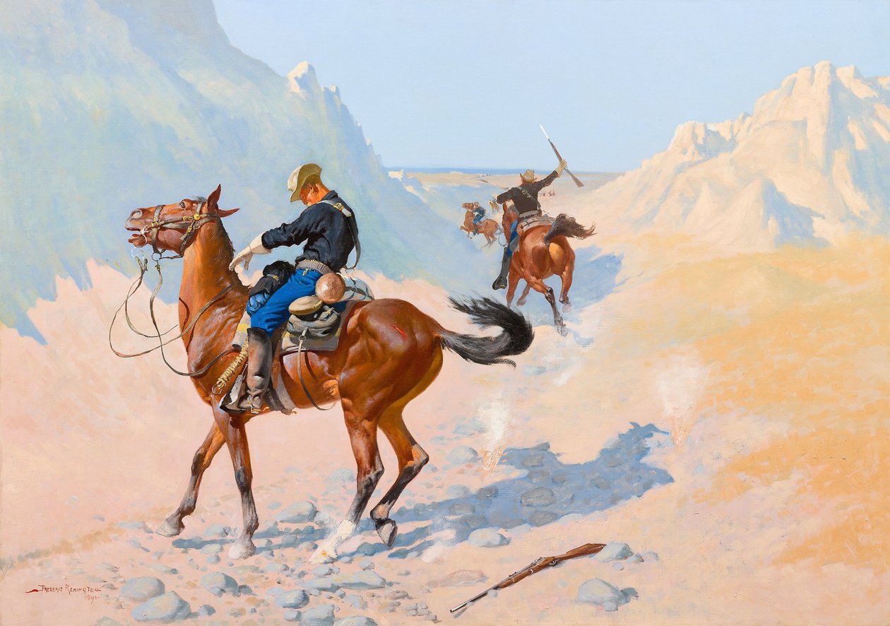 Die Vorhut oder Das militärische Opfer (Der Hinterhalt) von Frederic Remington