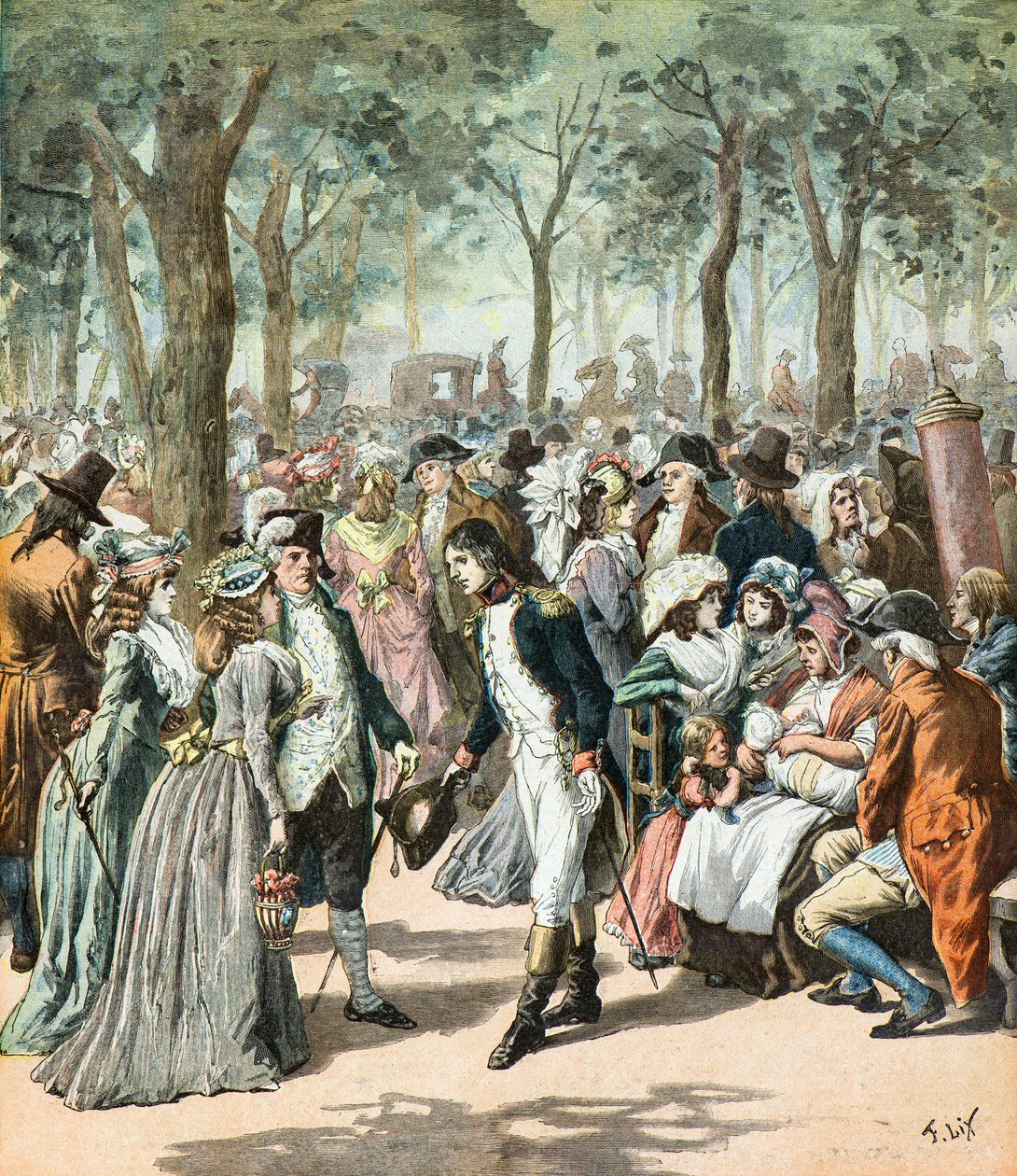 Bonaparte in den Gärten des Königspalastes von Frederic Theodore Lix