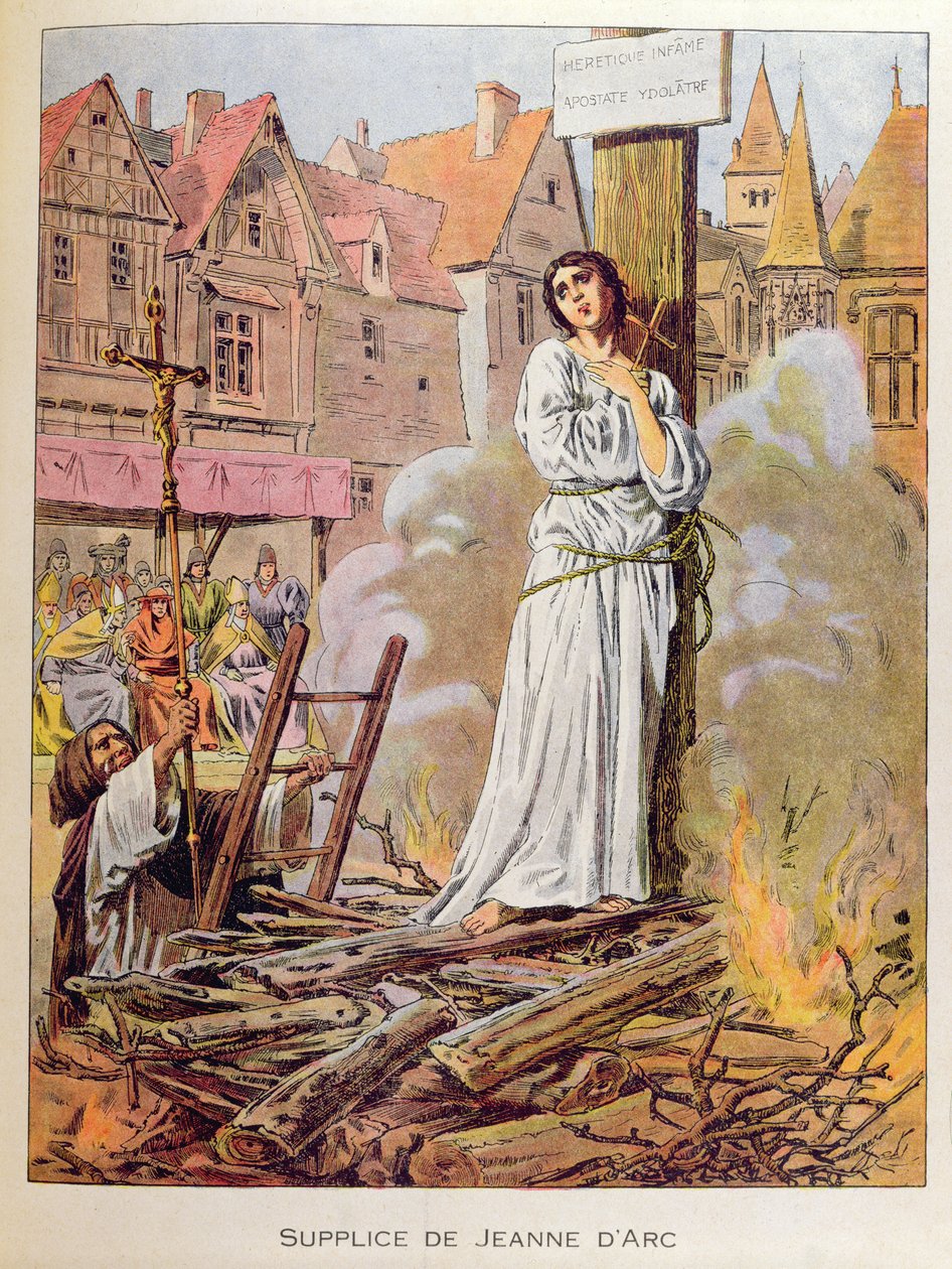 Johanna von Orléans auf dem Scheiterhaufen von Frederic Theodore Lix