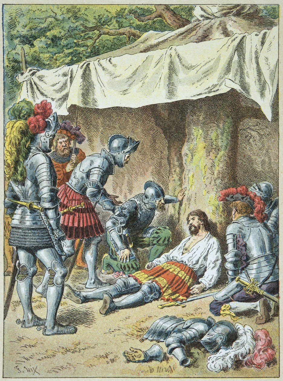 Ritter Bayard starb am 30. April 1524 in Romagnano von Frederic Theodore Lix