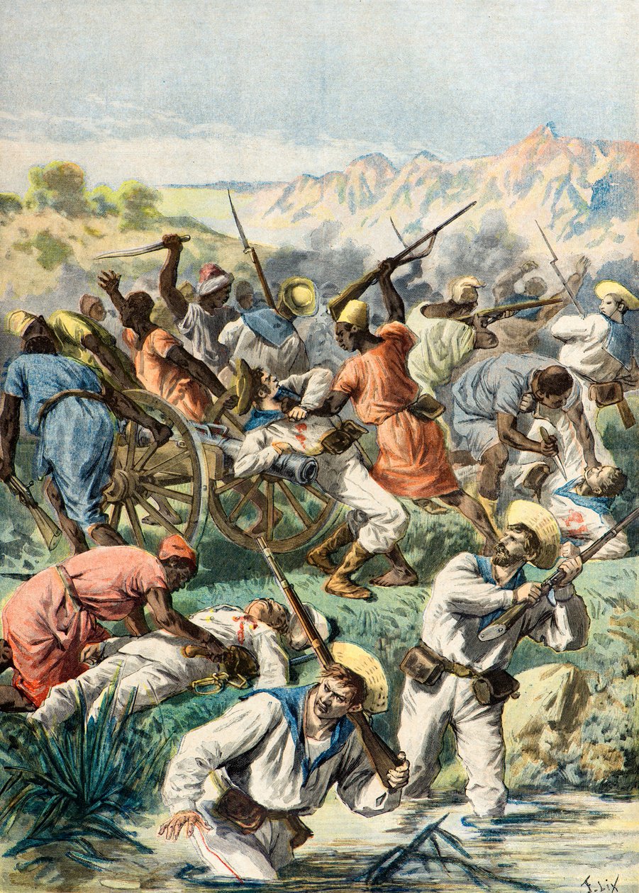Massaker an englischen Soldaten von Frederic Theodore Lix