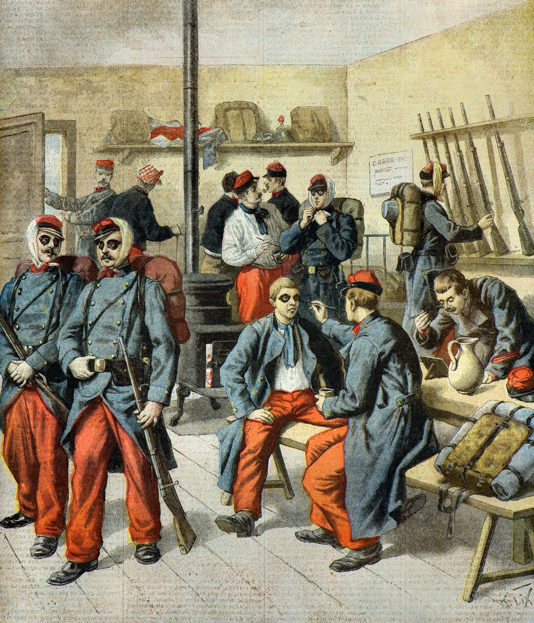 Vorbereitung auf Manöver im Schnee von Frederic Theodore Lix