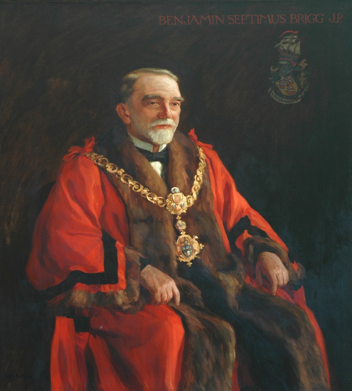 Benjamin Septimus Brigg, erster Bürgermeister von Keighley von Frederick Stead