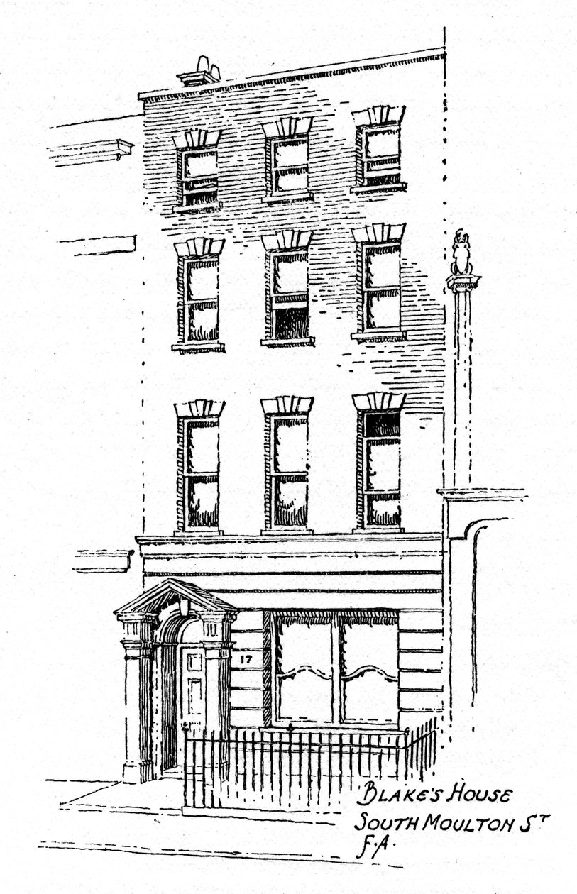 William Blakes Haus, 17 South Molton Street, London, 1912 von Frederick Adcock
