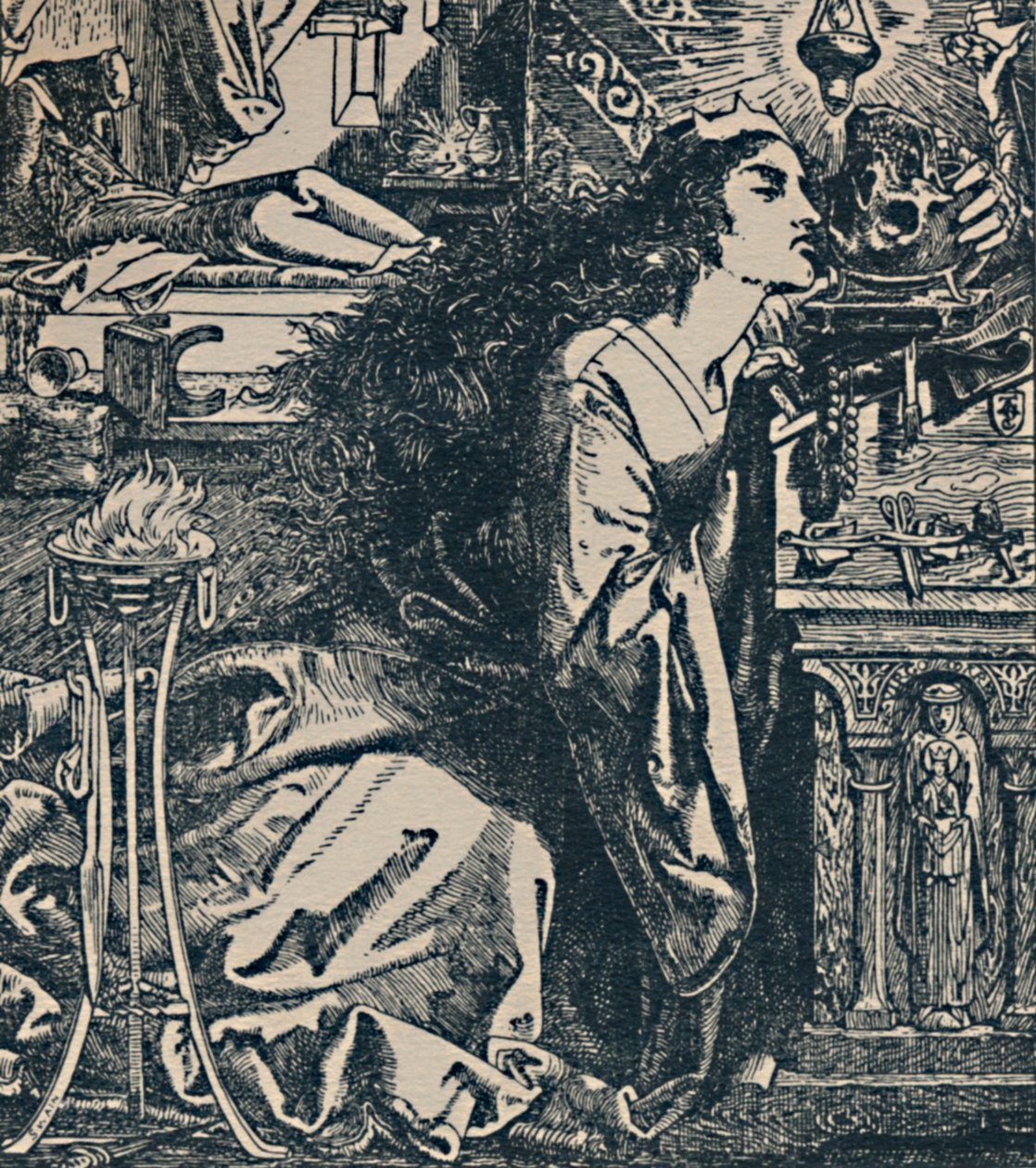Rosamond, Königin der Langobarden, um 1850-1900, 1923 von Frederick Augustus Sandys