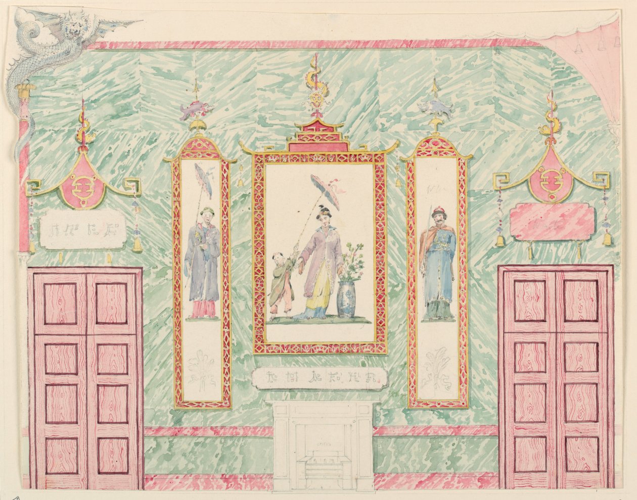 Wanderhöhung, wahrscheinlich für den Bankettsaal, Royal Pavilion, Brighton von Frederick Crace