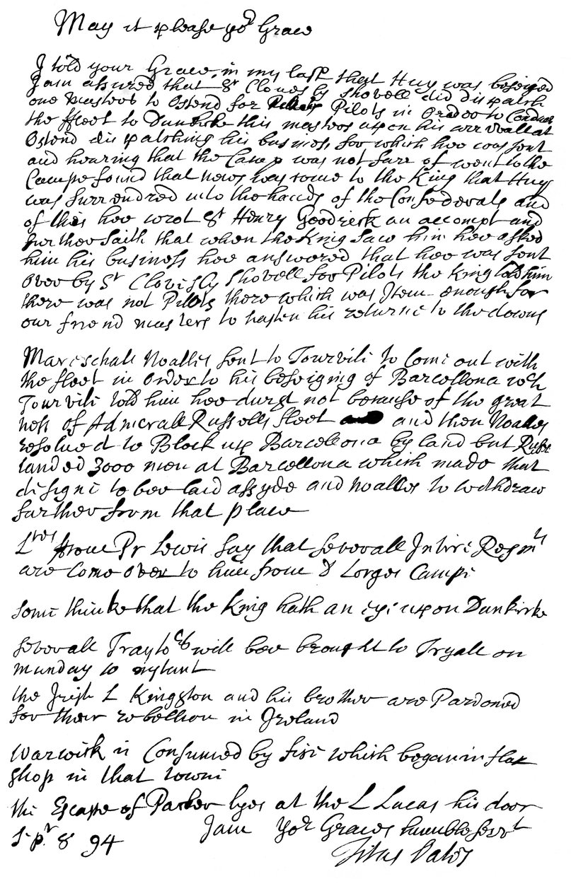 Brief von Titus Oates an den Herzog von Bolton, 1694 von Frederick George Netherclift