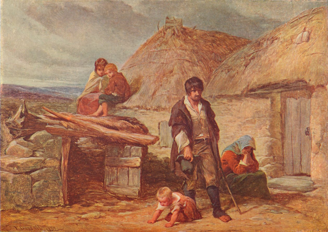 Eine irische Räumung, 1850, 1906 von Frederick Goodall
