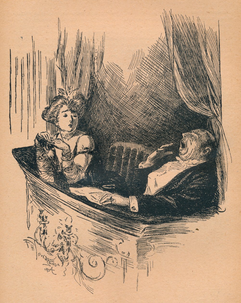 Wahre Wertschätzung, im Theater belauscht, 1904 von Frederick Henry Townsend