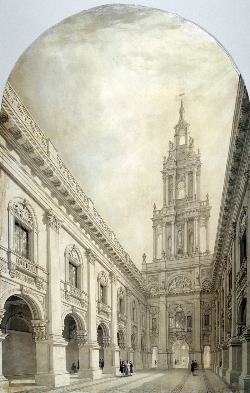 Entwurf für die neue Royal Exchange, 1839 von Frederick Mackenzie