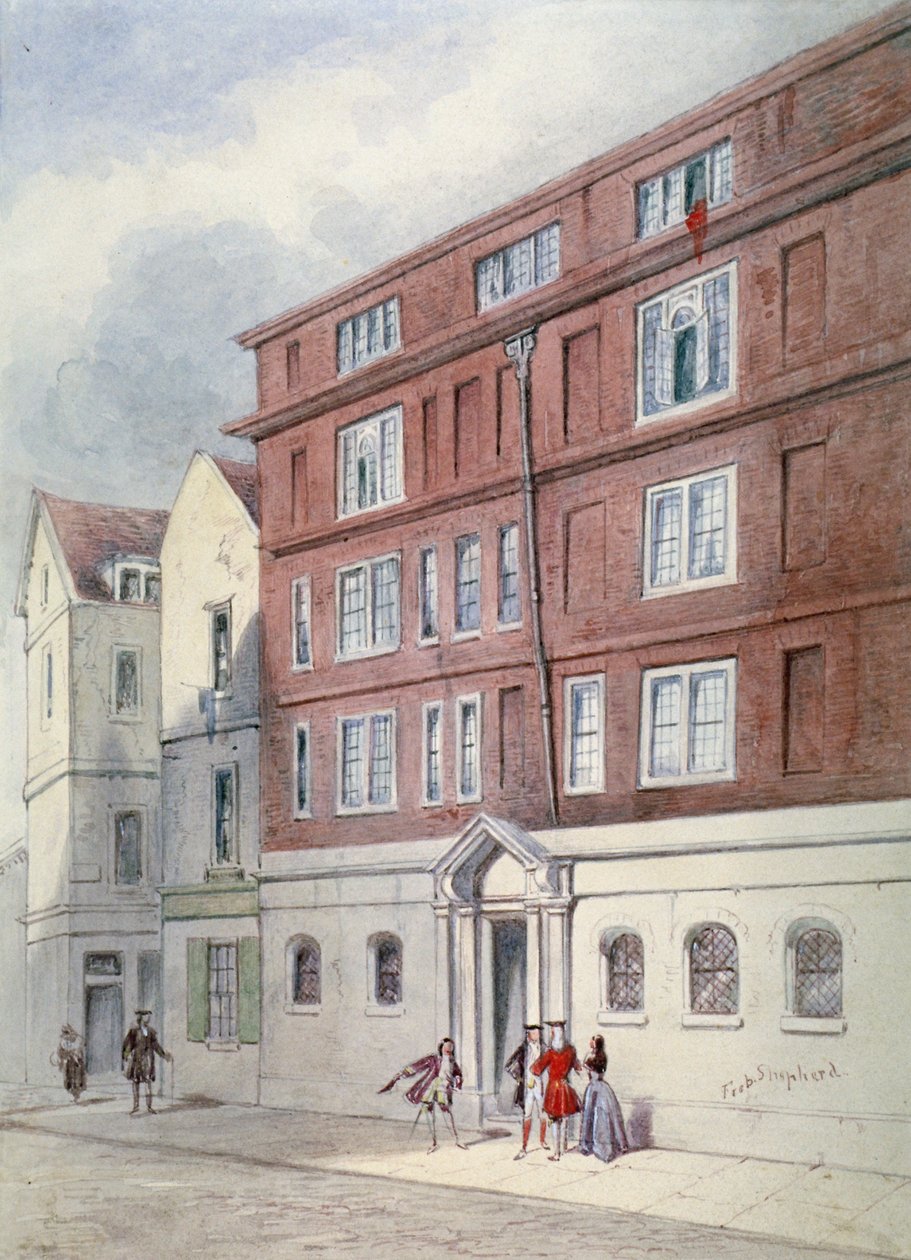 Wohnsitz von Titus Oates, Oat Lane, City of London, 1845 von Frederick Napoleon Shepherd
