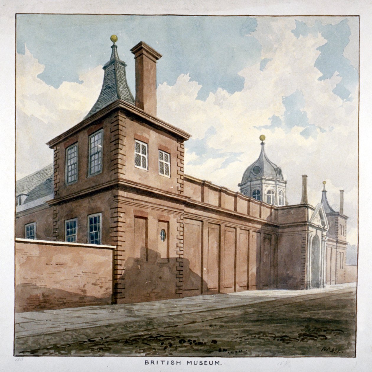 Ansicht des British Museum, Bloomsbury, London von Frederick Nash