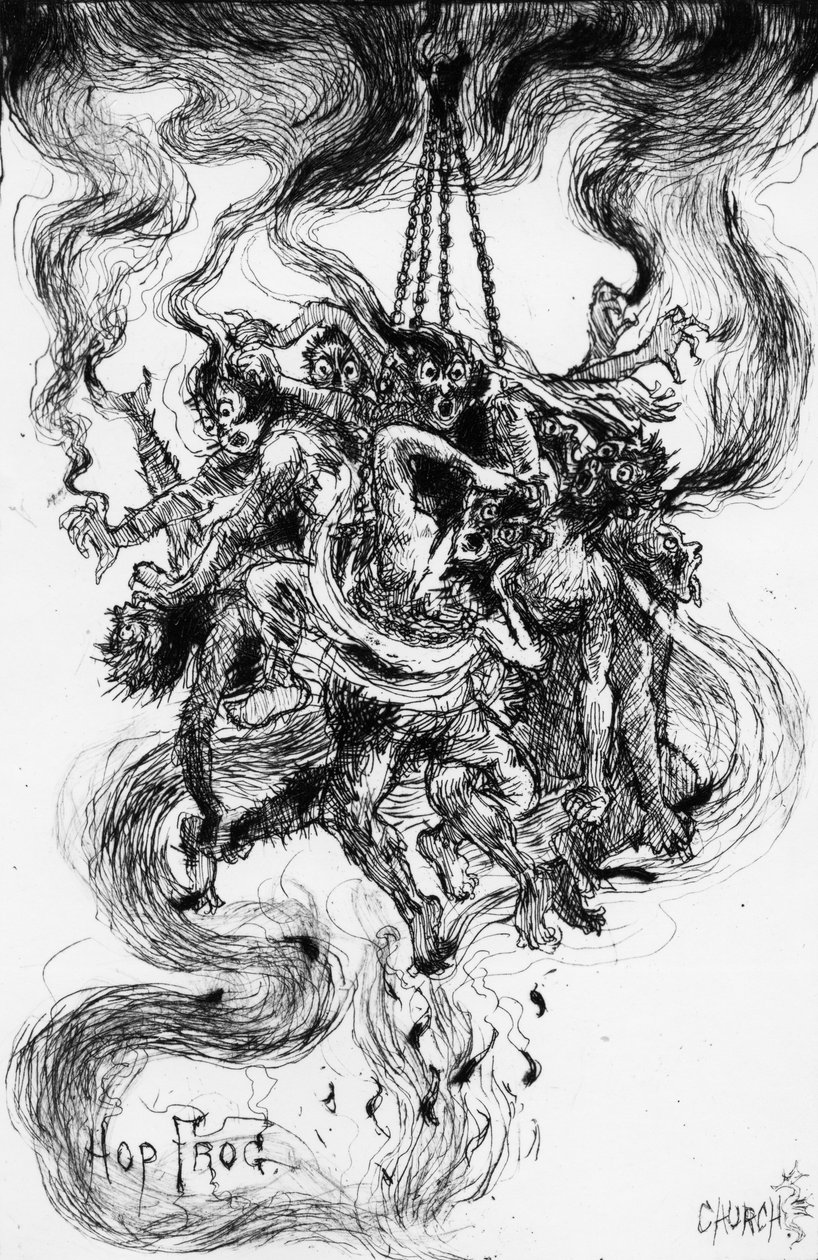 Hog Frog, Illustration zur Geschichte von Edgar Allan Poe, ca. 1884 von Frederick Stuart Church