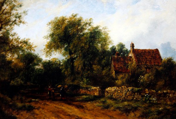 Landschaft mit Figuren, um 1840 von Frederick Waters Watts