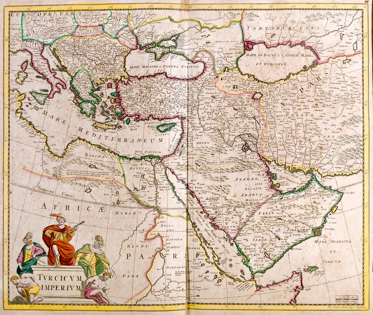 Italien, Balkanhalbinsel, Türkei, Libanon, Syrien, Israel, Jordanien, Irak, Arabische Halbinsel, Iran von Frederick de Wit