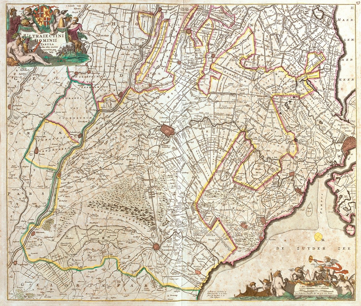 Karte von Utrecht (Niederlande) von Frederick de Wit