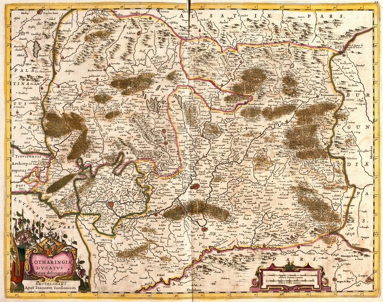 Karte des Herzogtums Lothringen (Frankreich) von Frederick de Wit