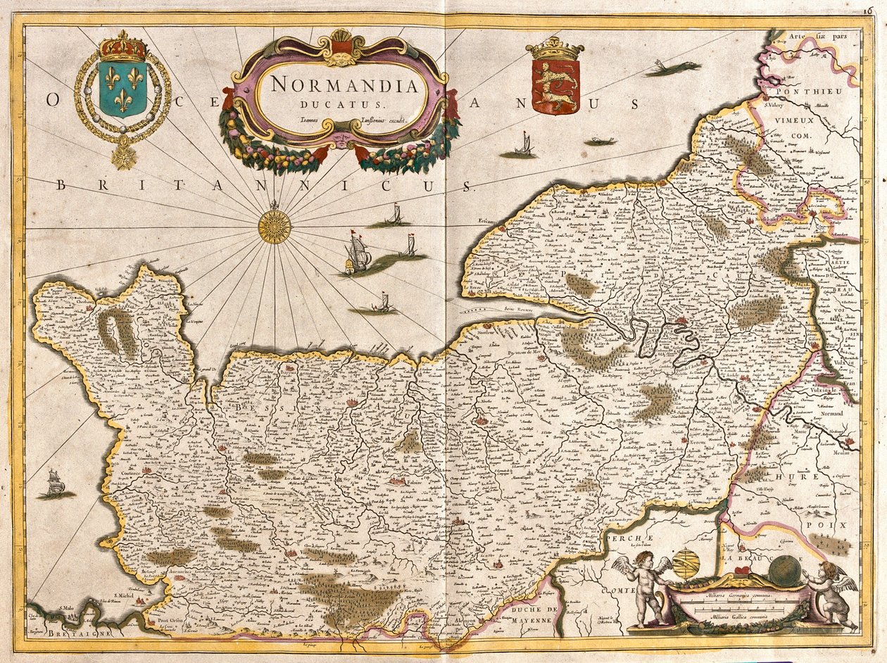Karte des Herzogtums Normandie (Frankreich) von Frederick de Wit