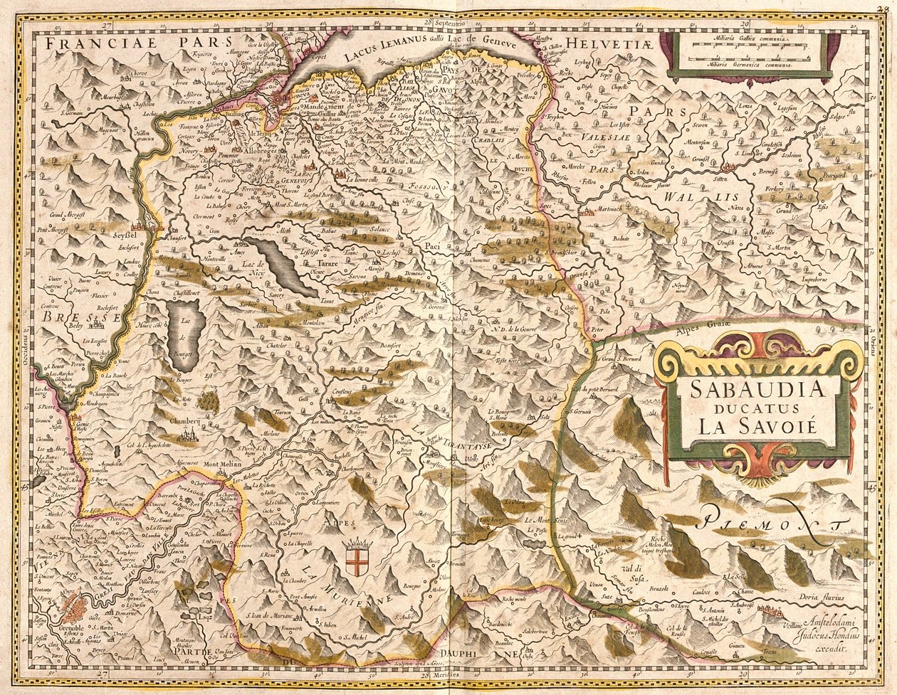 Karte des Herzogtums Savoyen (Frankreich) von Frederick de Wit