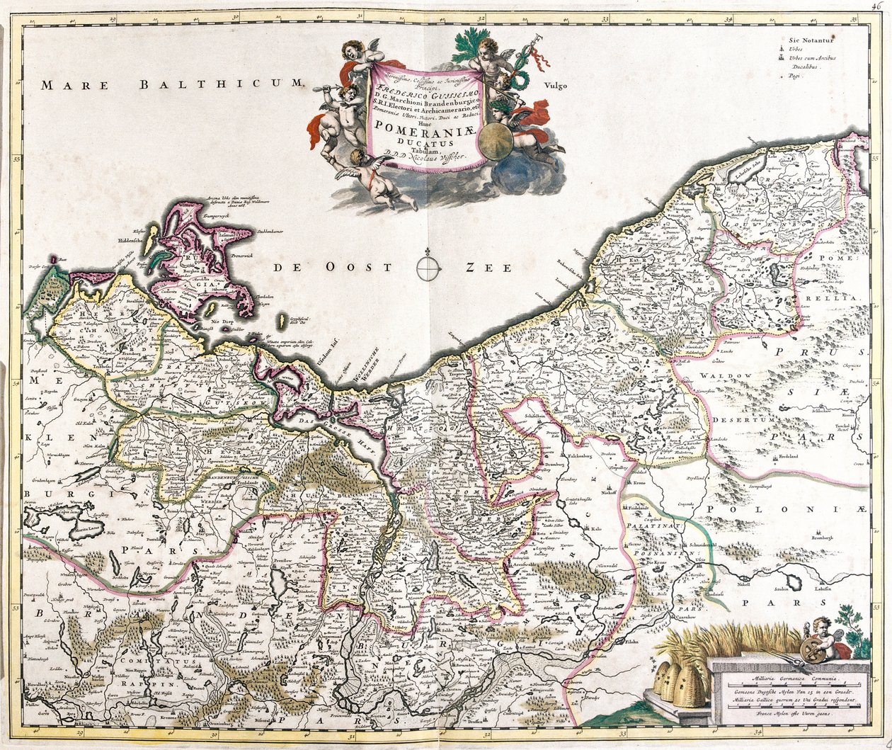 Karte des Herzogtums Pommern (Polen) (Radierung) von Frederick de Wit