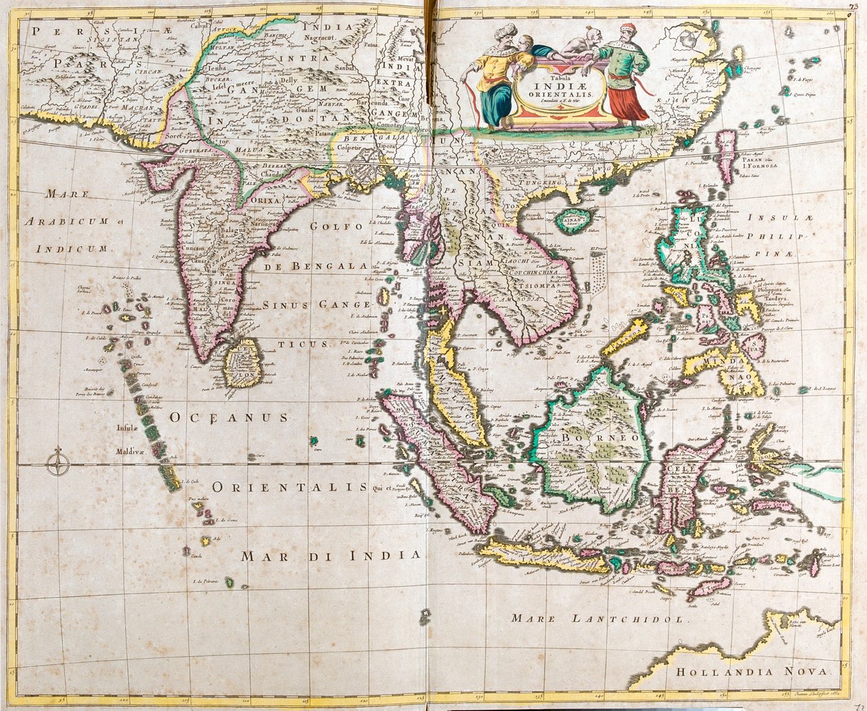 Pakistan, Indien, Nepal, Bhutan, Bangladesch, Burma, Thailand, Laos, Kambodscha, Vietnam, Malaysia, Indonesien, die Philippinen von Frederick de Wit